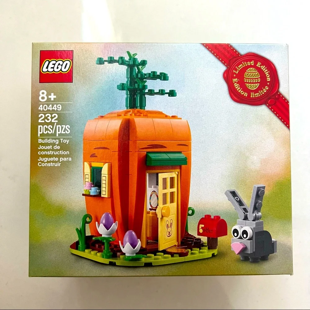 LEGO Limited Edition Easter Bunny's Carrot House 40449, 232 pieces, NIB